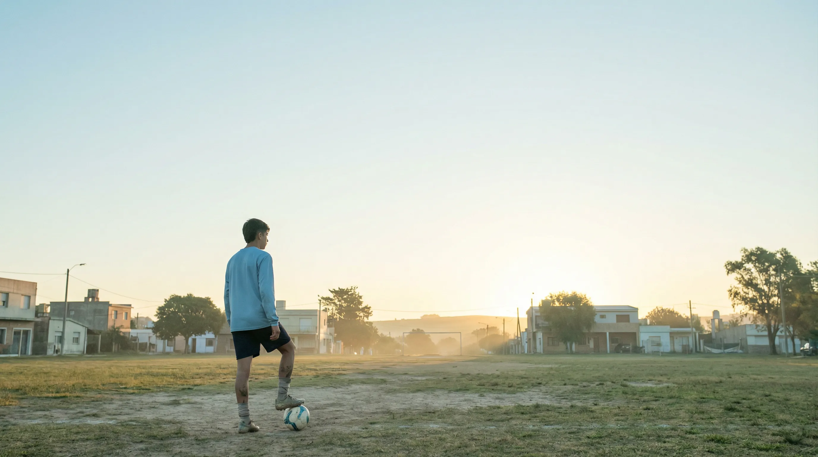 Joven futbolista uruguayo