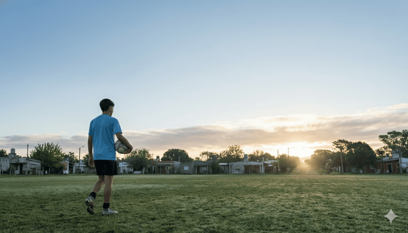 Jugadores uruguayos entrenando